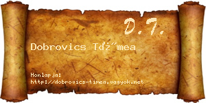Dobrovics Tímea névjegykártya