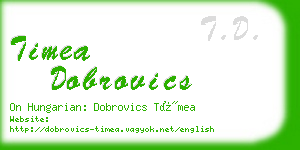 timea dobrovics business card